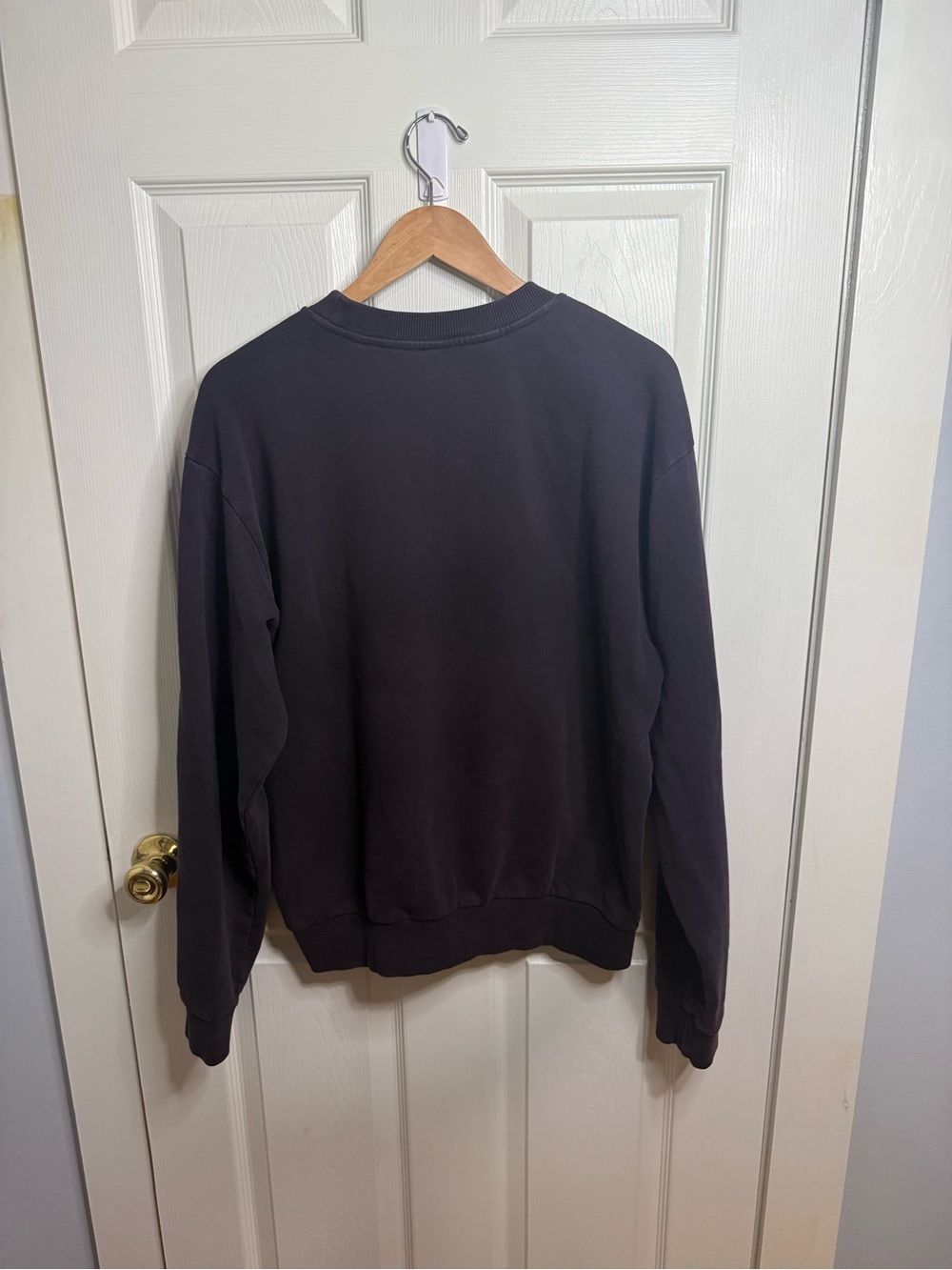 SKIMS Terry Men's Classic Crewneck Phoenix (Deep Eggplant/Brown) Sz M - Picture 4 of 6